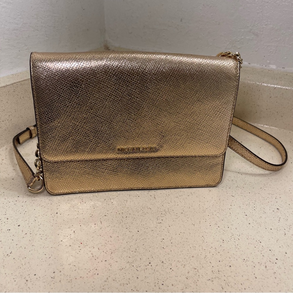 Michael Kors Gold Crossbody Handbag